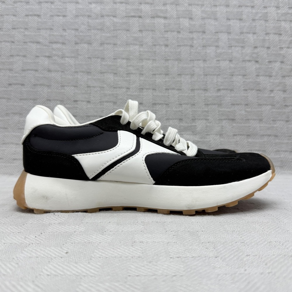 Steve Madden KENDRIX Shoes Womens Size 8 Black White Sneaker‎ Casual KDRX01S1